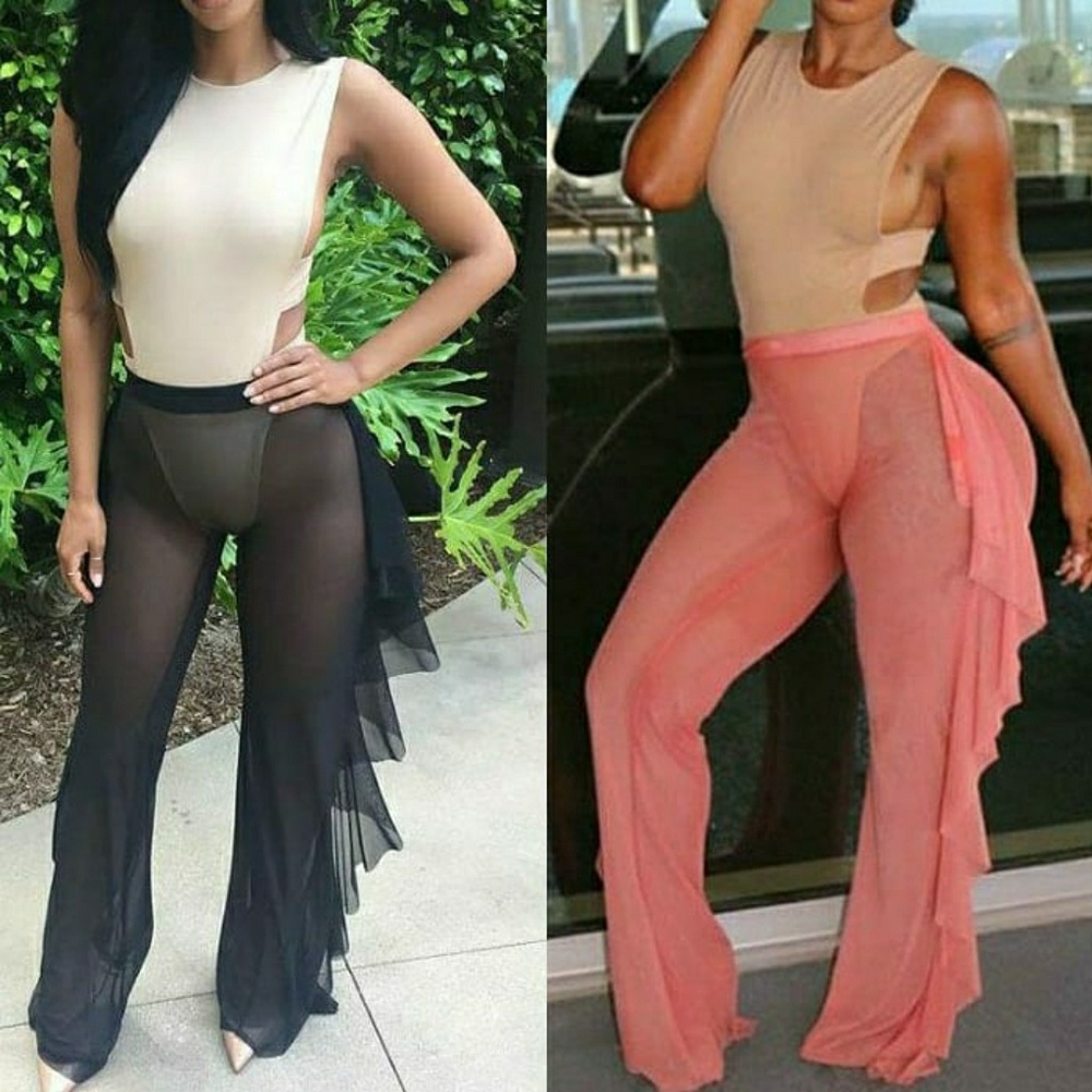 Sexy women sheer loca pants